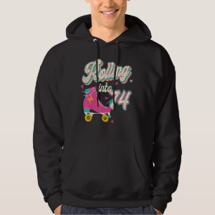 74th Birthday Roller Skates Rolling Into 74 Years Hoodie