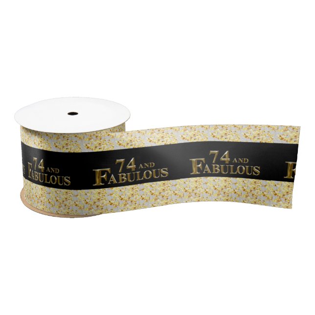 74th Birthday  Satin Ribbon (Spool)