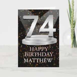 74th Birthday Spotlights Add A Name Card