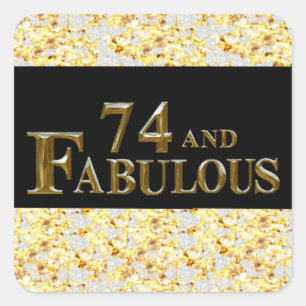 74th Birthday  Square Sticker