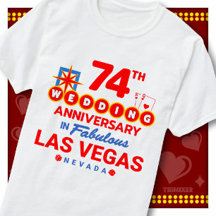 74th Wedding Anniversary Fabulous Las Vegas Couple T-Shirt