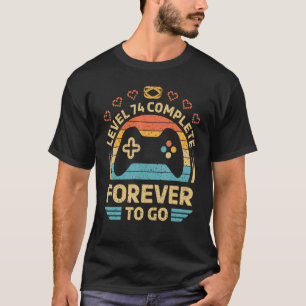 74th Wedding Anniversary Video Gamer Level 74 Comp T-Shirt