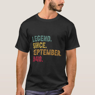 75 Legend Since September 1948 75Th T-Shirt