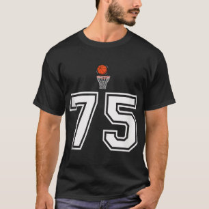 75 Number Basketball Style Vintage White Tank Top