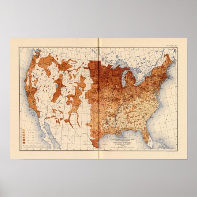 75 Proportion whites foreign parentage Poster (Front)