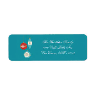 .75"x2.25" Christmas Ornament Return Address Labe Label