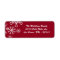 .75"x2.25" Red XMAS Snowflake Return Address