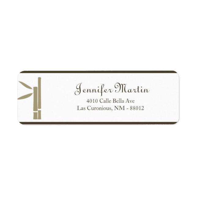 .75"x2.25" Return Address Bamboo Bliss Label (Front)