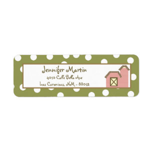 .75"x2.25" Return Address Label Abby's Farm Barn