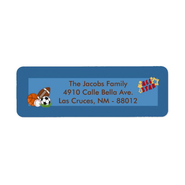 .75"x2.25" Return Address Label All-Star Blue (Front)