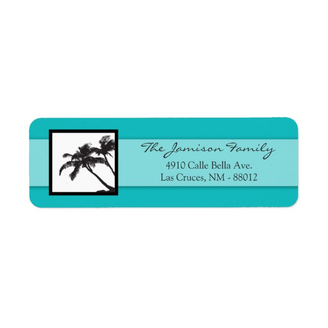 .75"x2.25" Return Address Label Beach Breeze Ocean (Front)