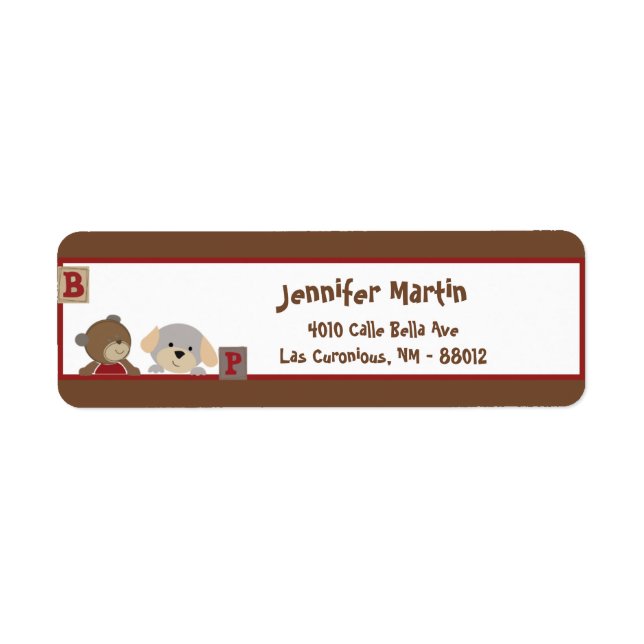 .75"x2.25" Return Address Label Cocalo Buttons (Front)