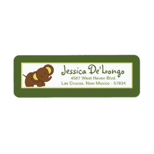 .75"x2.25" Return Address Label Jungle Babies