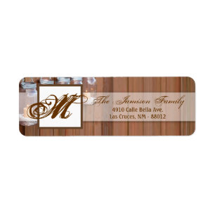 .75"x2.25" Return Address Label Mason Jar Candle