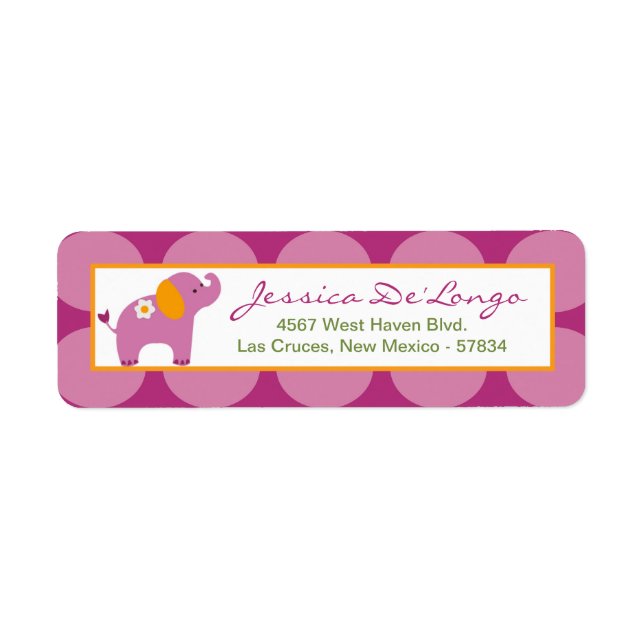.75"x2.25" Return Address Label Sweet Safari (Front)