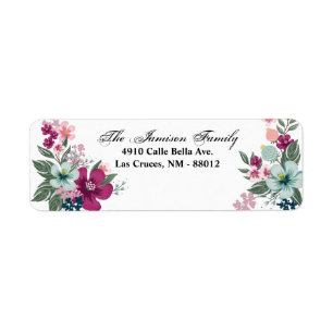 .75"x2.25" Return Address Label Tropical Flower on
