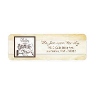 .75"x2.25" Return Address Label Vintage Ceremony R