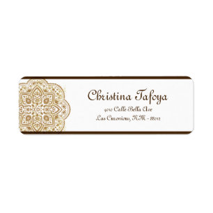 .75"x2.25" Return Address Moroccan Party Label