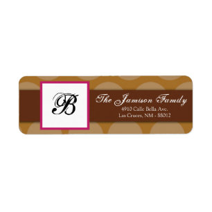 .75"x2.25" Return Address Moroccan Polka Dots Label