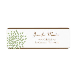 .75"x2.25" Return Address Purple and Green Floral Return Address Label