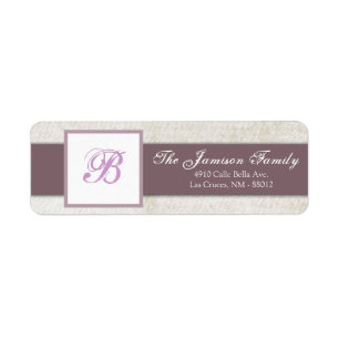 .75"x2.25" Return Address Purple Spring Floral Label