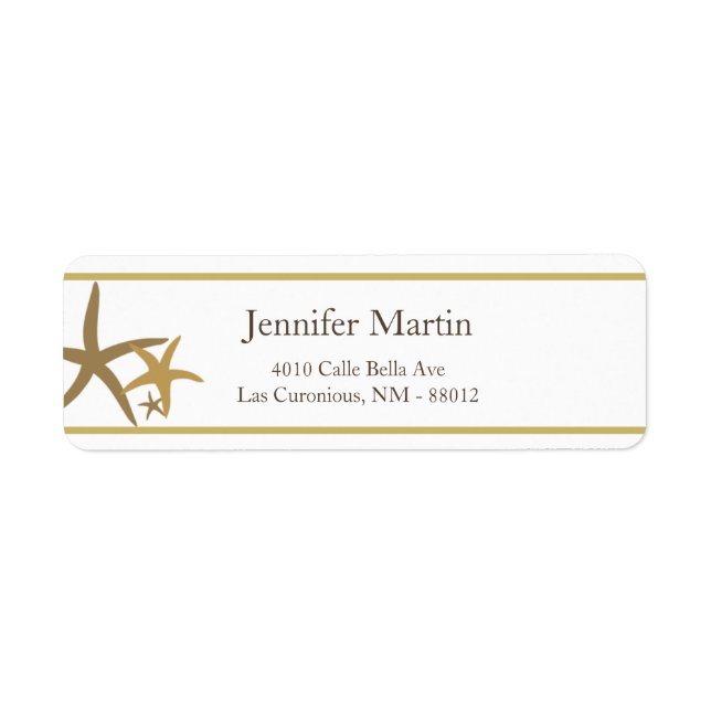 .75"x2.25" Return Address Sandy Beach Label (Front)