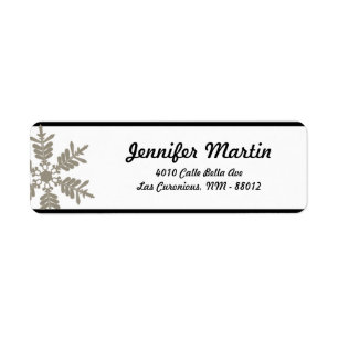 .75"x2.25" Return Address Silver Christmas Blur Label