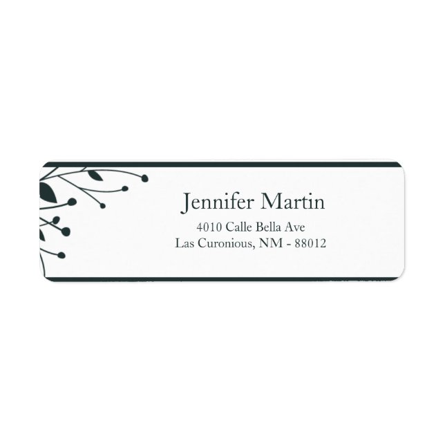 .75"x2.25" Return Address Twilight Twigs Label (Front)