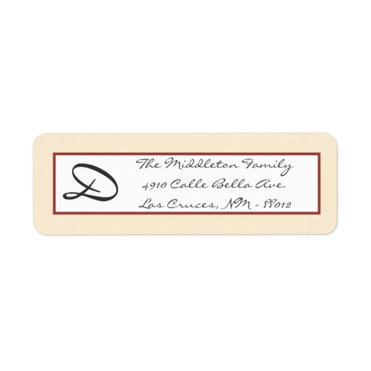 .75"x2.25" Return Label Burberry Plaid Fabric Return Address Label