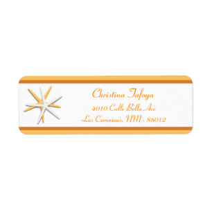 .75" x 2.25" Return Address Assorted Seashells Ora Label