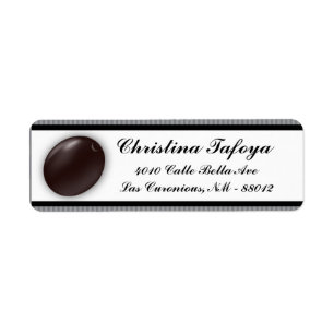 .75" x 2.25" Return Address Black Olive Grey Strip Label