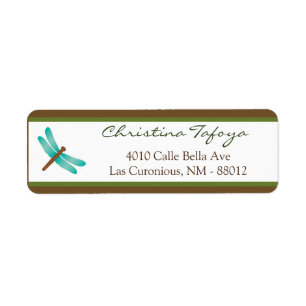 .75" x 2.25" Return Address Cattail/Dragonfly in C Label