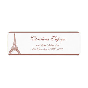 .75" x 2.25" Return Address Floral Spiral in Paris Label