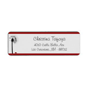 .75" x 2.25" Return Address Lady Bug on Dandelion Label