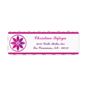 .75" x 2.25" Return Address Magenta Purple Formal Label