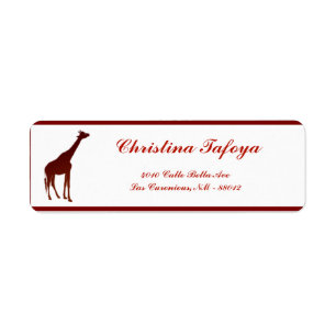 .75" x 2.25" Return Address Red Sunset in Africa Label