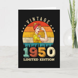 75 Year Old Bday 1950 Vintage 75th Birthday Women Card