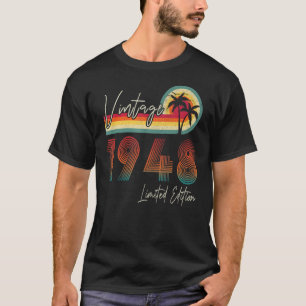 75 Year Old Born In 1948 Vintage 75th Birthday Ret T-Shirt