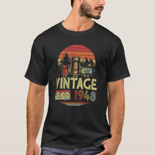75 Year Old Made in 1948 Vintage 75th Birthday Ret T-Shirt