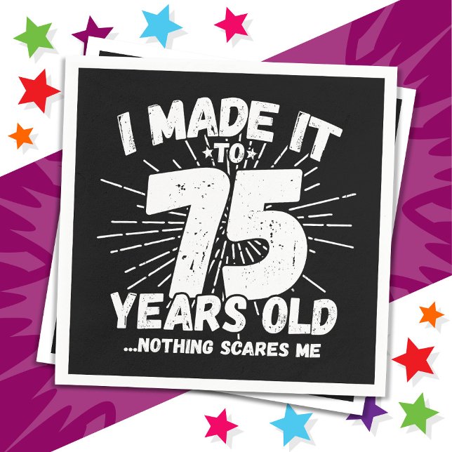 75 Year Old Sarcastic Meme Funny 75th Birthday Napkin (Creator Uploaded)