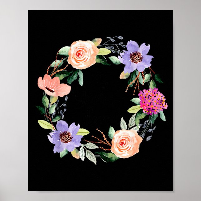 75 Years Loved 75th Birthday Floral 75 Years Loved Poster (Front)