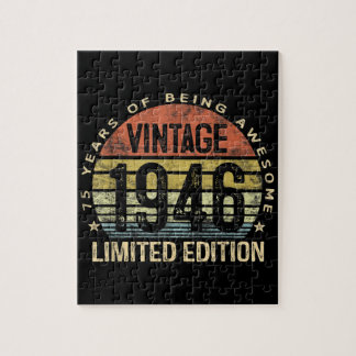 75 Years Old Gifts Vintage 1946 Birthday Jigsaw Puzzle