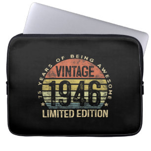75 Years Old Gifts Vintage 1946 Birthday Laptop Sleeve