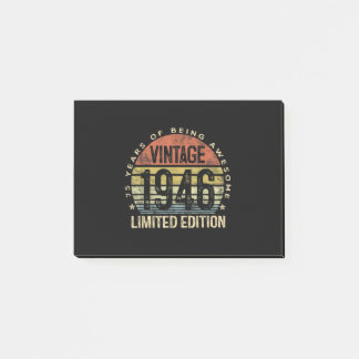 75 Years Old Gifts Vintage 1946 Birthday Post-it Notes