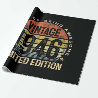 75 Years Old Gifts Vintage 1946 Birthday Wrapping Paper