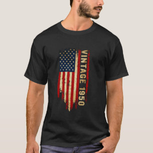 75 Years Old Vintage 1950 American Flag 75th Birth T-Shirt