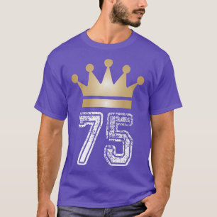 75 Yrs Old 75th Birthday King Prince Crown Men's T-Shirt