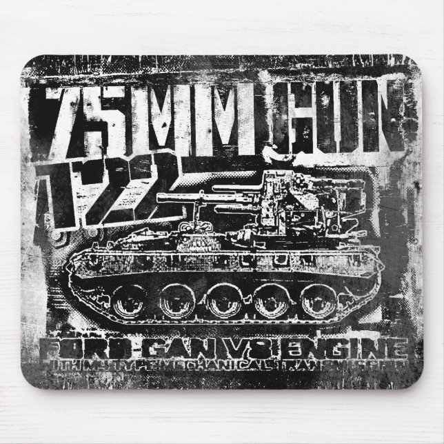 75mm gun T22 Mouse Pad Mousepad (Front)