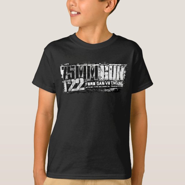 75mm gun T22 T-Shirt T-Shirt (Front)