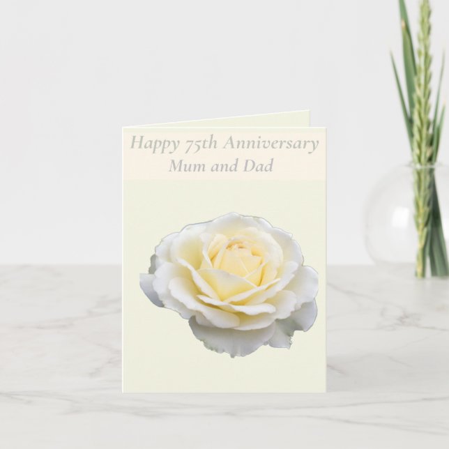 75th Anniversary Editable Card (Front)